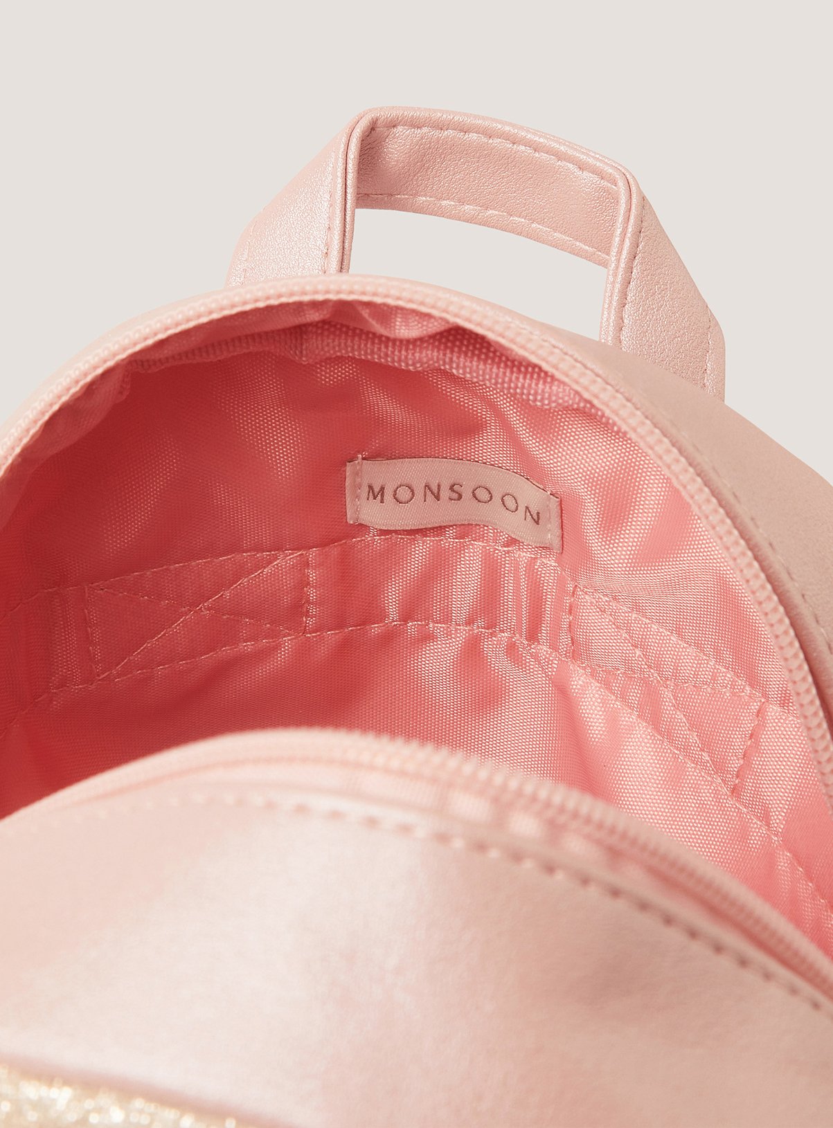 MONSOON Unicorn Glitter Backpack One Size - Image 4 thumbnail